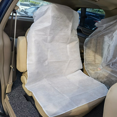 PP Nonwoven Tek Kullanımlık Uçak Koltuk Kılıfları Beyaz